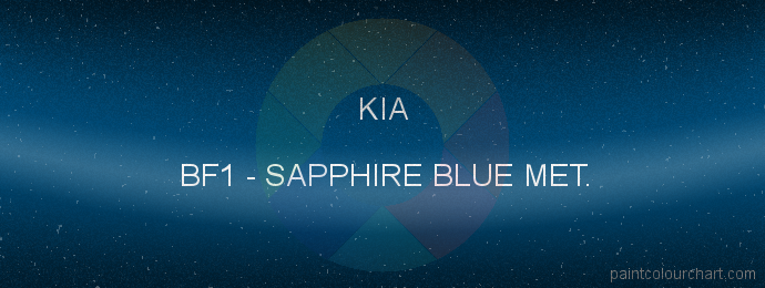 Kia paint BF1 Sapphire Blue Met.