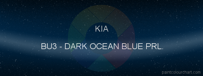Kia paint BU3 Dark Ocean Blue Prl.