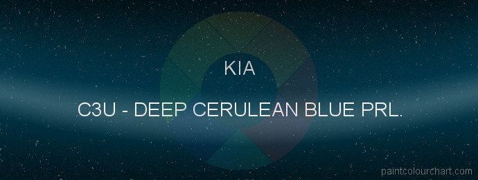 Kia paint C3U Deep Cerulean Blue Prl.