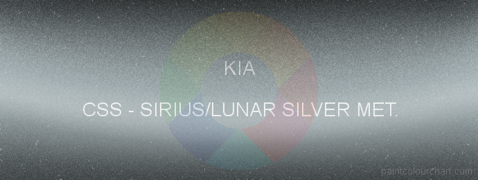 Kia paint CSS Sirius/lunar Silver Met.