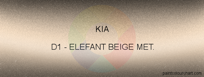 Kia paint D1 Elefant Beige Met.