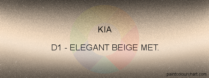 Kia paint D1 Elefant Beige Met.