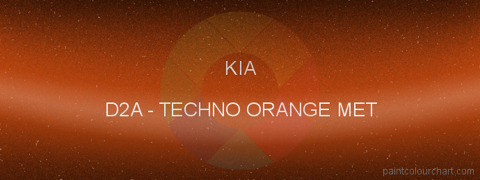 Kia paint D2A Techno Orange Met