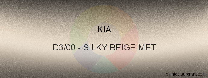Kia paint D3/00 Silky Beige Met.