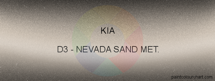 Kia paint D3 Nevada Sand Met.