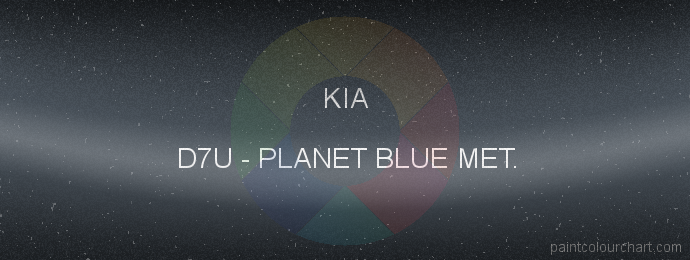 Kia paint D7U Planet Blue Met.