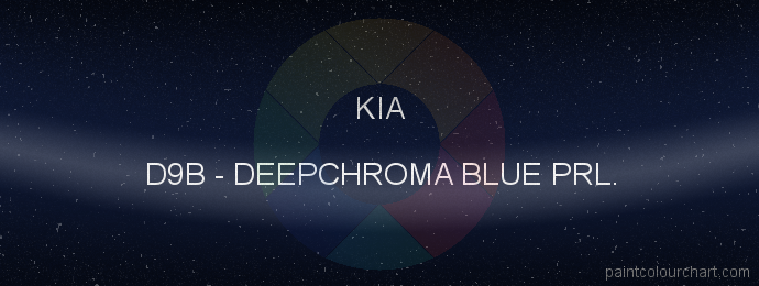 Kia paint D9B Deepchroma Blue Prl.
