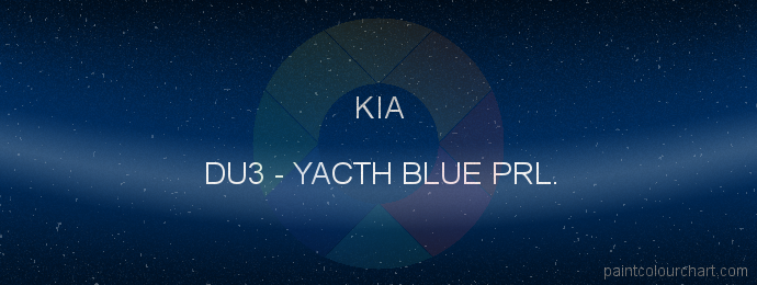 Kia paint DU3 Yacth Blue Prl.