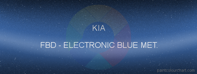 Kia paint FBD Electronic Blue Met.