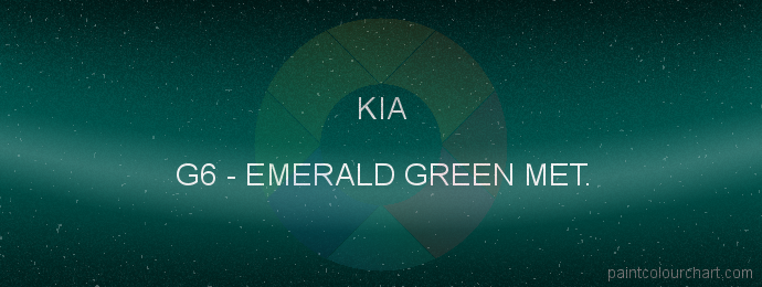 Kia paint G6 Emerald Green Met.