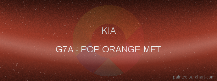 Kia paint G7A Pop Orange Met.