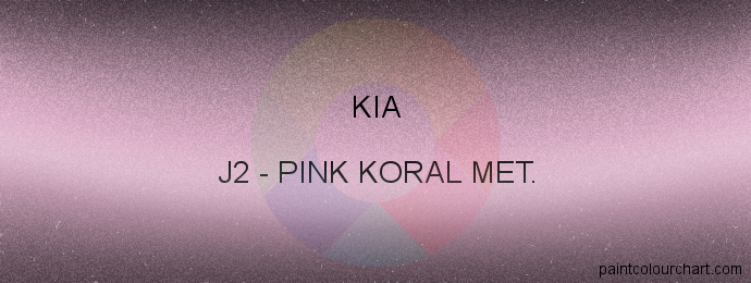 Kia paint J2 Pink Koral Met.