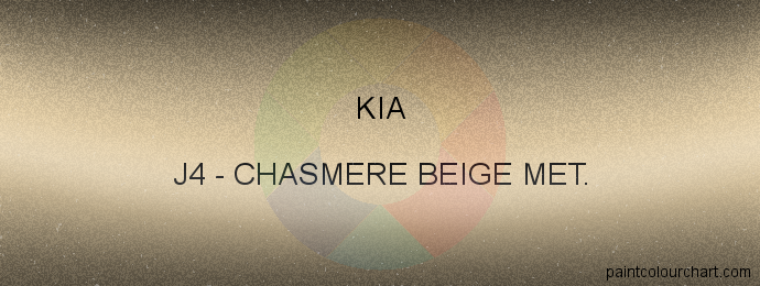 Kia paint J4 Chasmere Beige Met.