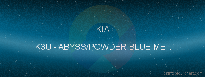 Kia paint K3U Abyss/powder Blue Met.