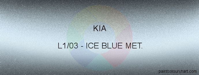 Kia paint L1/03 Ice Blue Met.