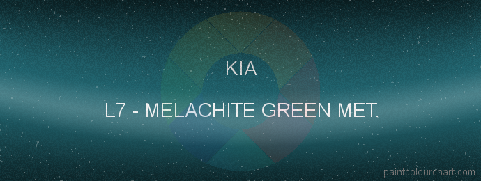 Kia paint L7 Melachite Green Met.