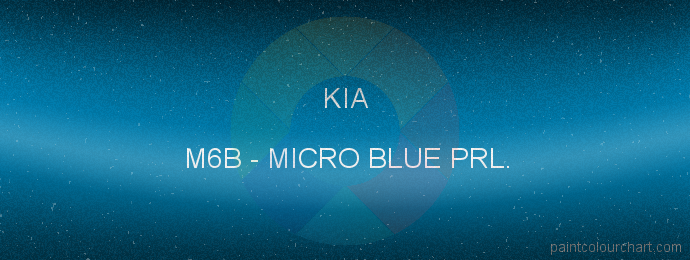 Kia paint M6B Micro Blue Prl.