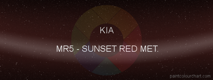Kia paint MR5 Sunset Red Met.