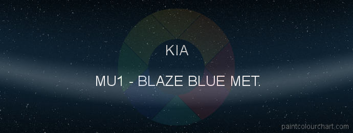 Kia paint MU1 Blaze Blue Met.