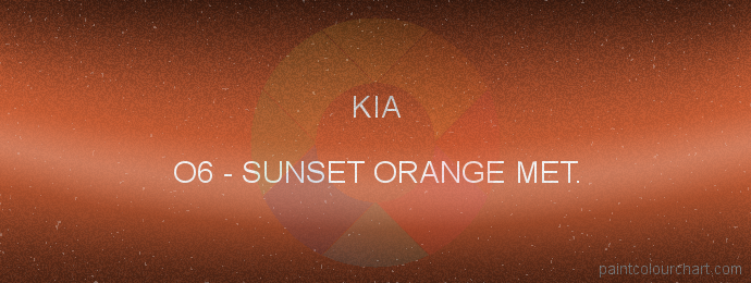 Kia paint O6 Sunset Orange Met.