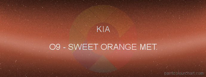 Kia paint O9 Sweet Orange Met.