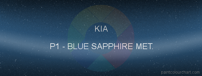 Kia paint P1 Blue Sapphire Met.
