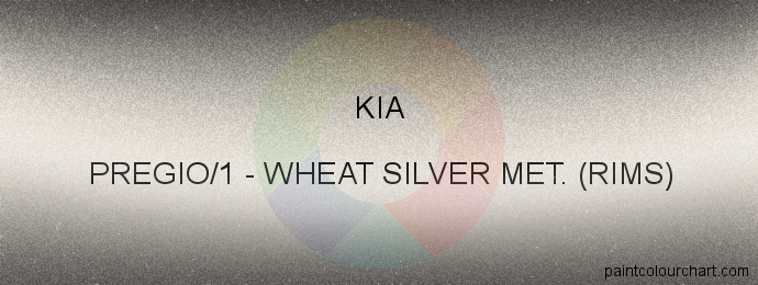 Kia paint PREGIO/1 Wheat Silver Met. (rims)