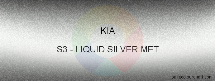Kia paint S3 Liquid Silver Met.