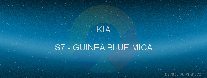 Kia paint S7 Guinea Blue Mica