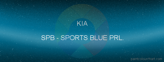 Kia paint SPB Sports Blue Prl.