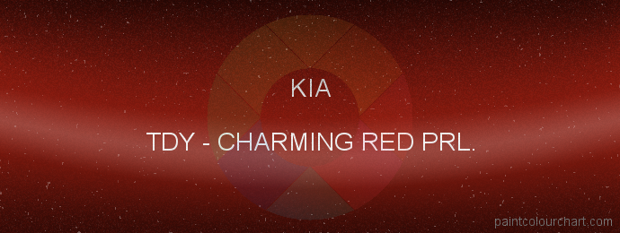 Kia paint TDY Charming Red Prl.
