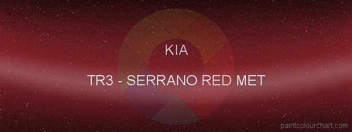 Kia paint TR3 Serrano Red Met