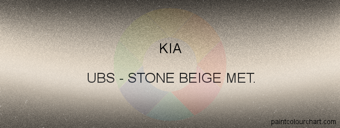 Kia paint UBS Stone Beige Met.