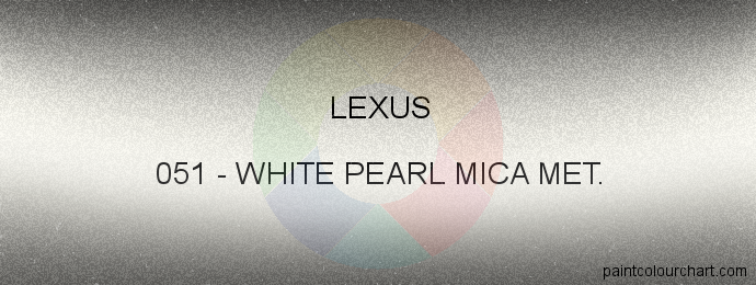 Lexus paint 051 White Pearl Mica Met.
