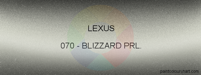 Lexus paint 070 Blizzard Prl.
