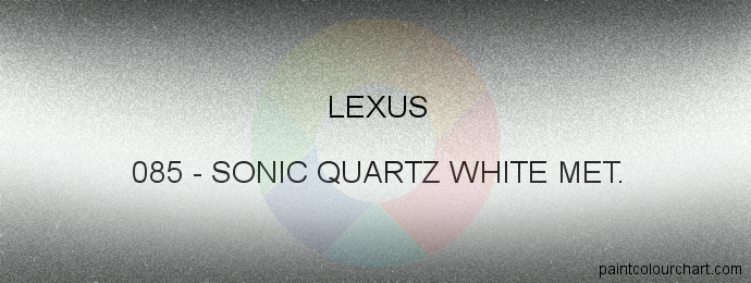 Lexus paint 085 Sonic Quartz White Met.