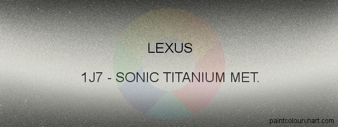 Lexus paint 1J7 Sonic Titanium Met.