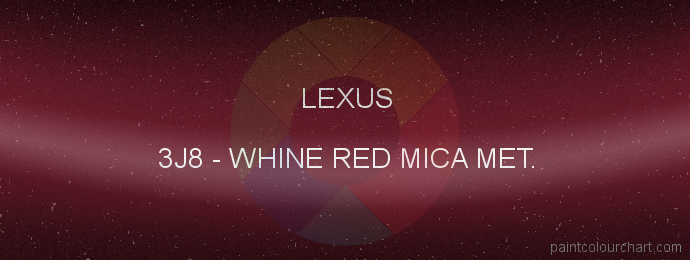 Lexus paint 3J8 Whine Red Mica Met.