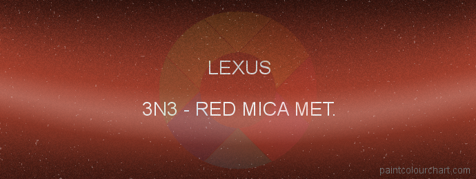 Lexus paint 3N3 Red Mica Met.