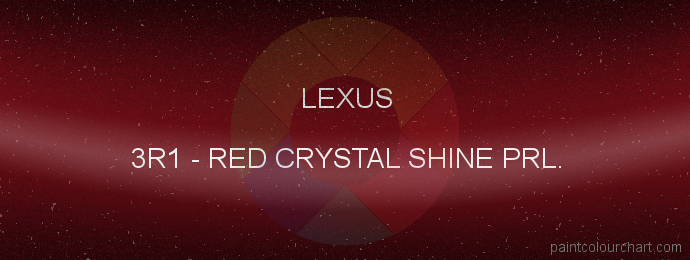 Lexus paint 3R1 Red Crystal Shine Prl.