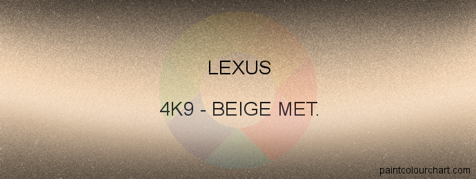 Lexus paint 4K9 Beige Met.