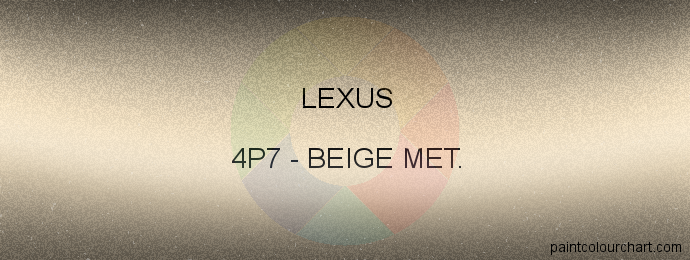 Lexus paint 4P7 Beige Met.