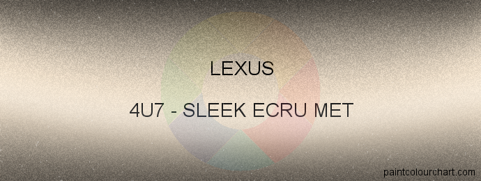 Lexus paint 4U7 Sleek Ecru Met