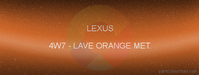 Lexus paint 4W7 Lave Orange Met.