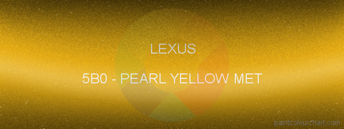 Lexus paint 5B0 Pearl Yellow Met