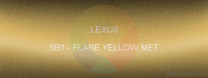 Lexus paint 5B1 Flare Yellow Met.
