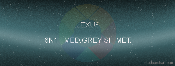 Lexus paint 6N1 Med.greyish Met.
