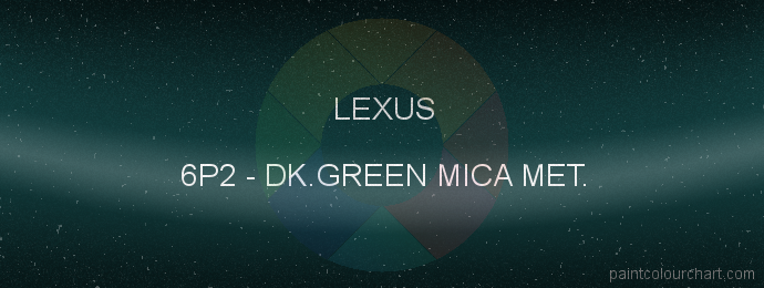 Lexus paint 6P2 Dk.green Mica Met.