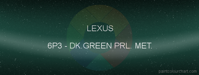 Lexus paint 6P3 Dk.green Prl. Met.