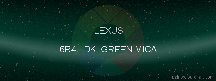 Lexus paint 6R4 Dk. Green Mica